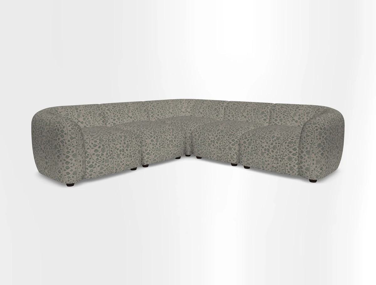 Form modular chaise sofa in Harpers Bazaar Spheres Artists Peony