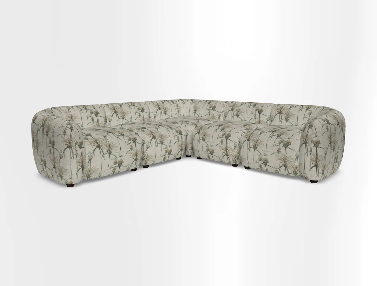 Form modular chaise sofa in Harpers Bazaar Spheres Artists Peony