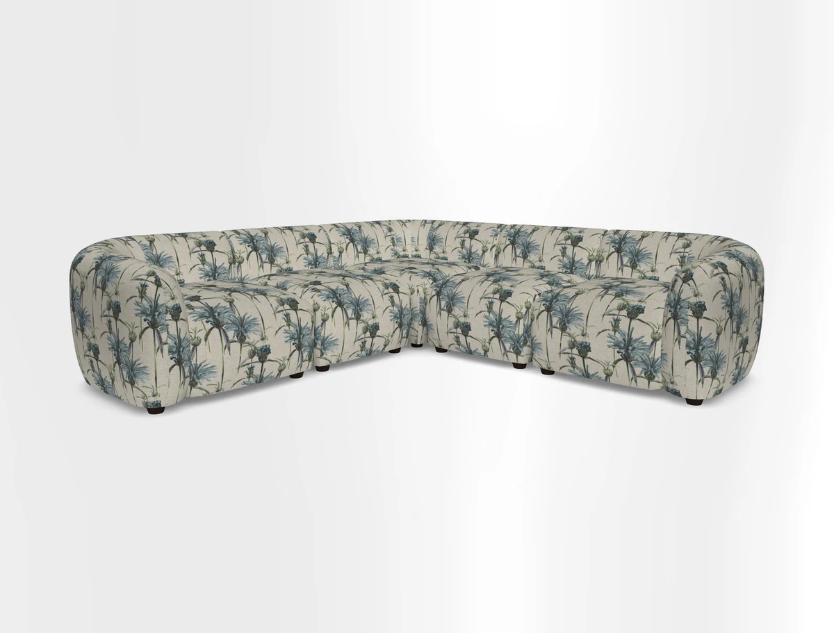 Form modular chaise sofa in Harpers Bazaar Spheres Artists Peony