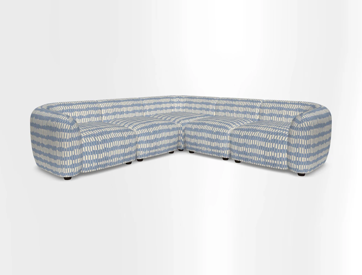 Form modular chaise sofa in Harpers Bazaar Spheres Artists Peony