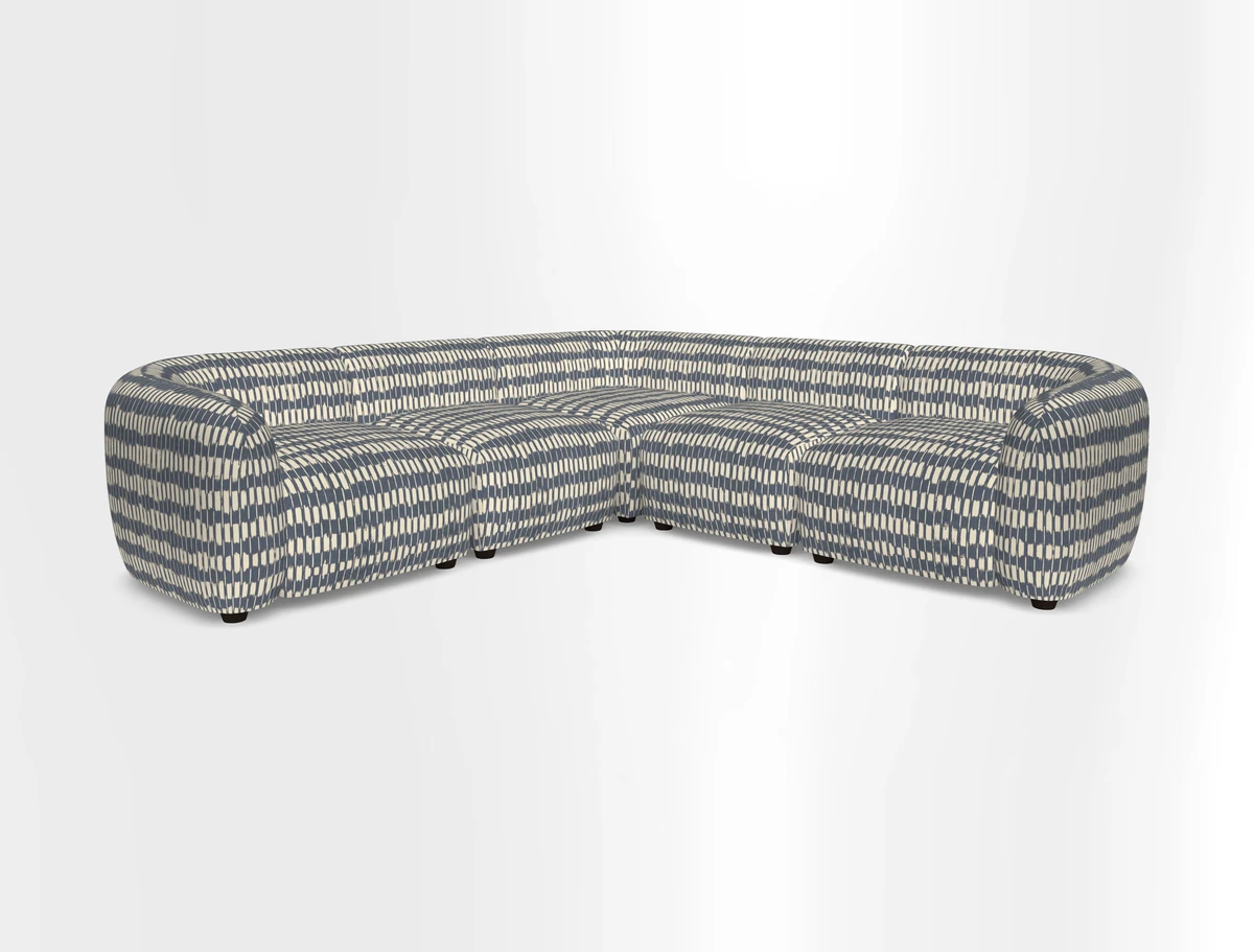 Form modular chaise sofa in Harpers Bazaar Spheres Artists Peony