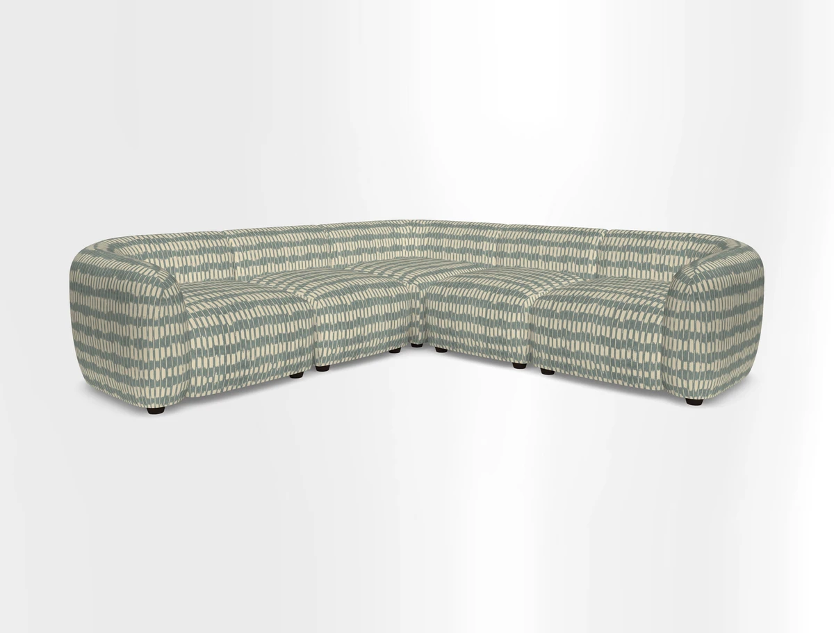 Form modular chaise sofa in Harpers Bazaar Spheres Artists Peony