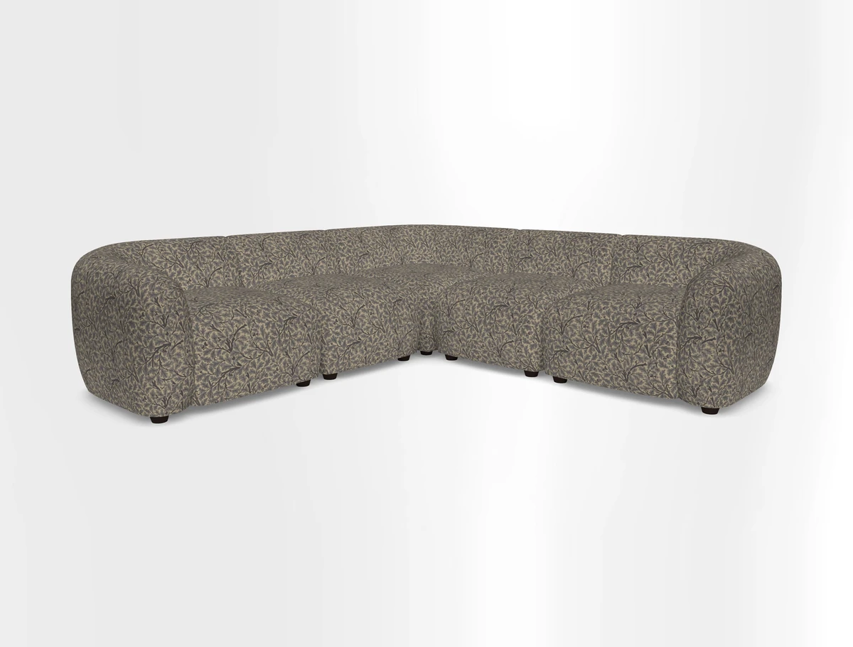 Form modular chaise sofa in Harpers Bazaar Spheres Artists Peony