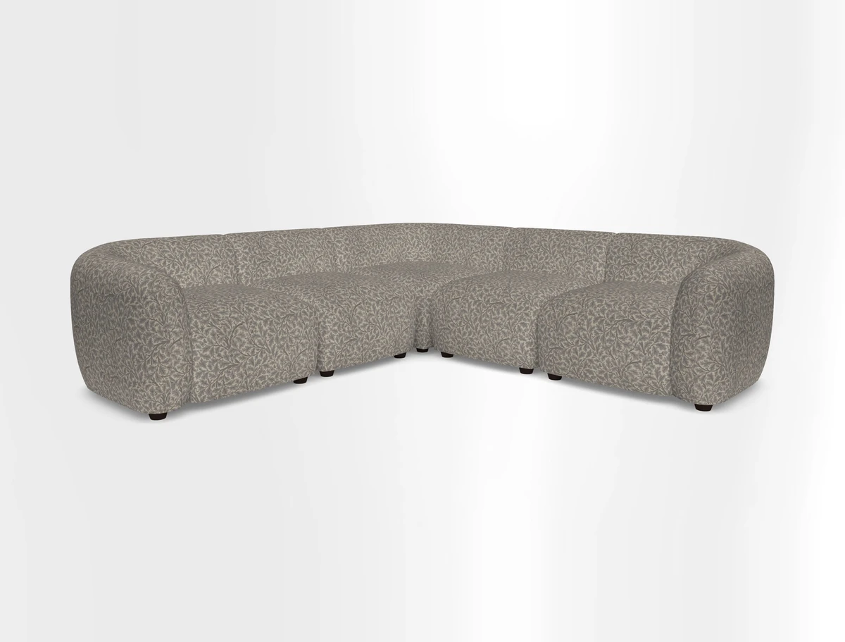 Form modular chaise sofa in Harpers Bazaar Spheres Artists Peony