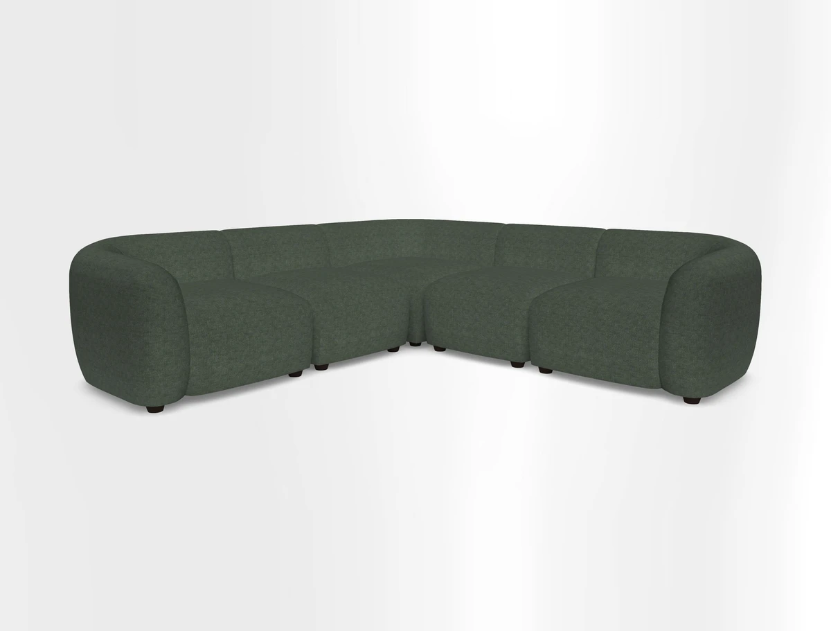 Form modular chaise sofa in Harpers Bazaar Spheres Artists Peony