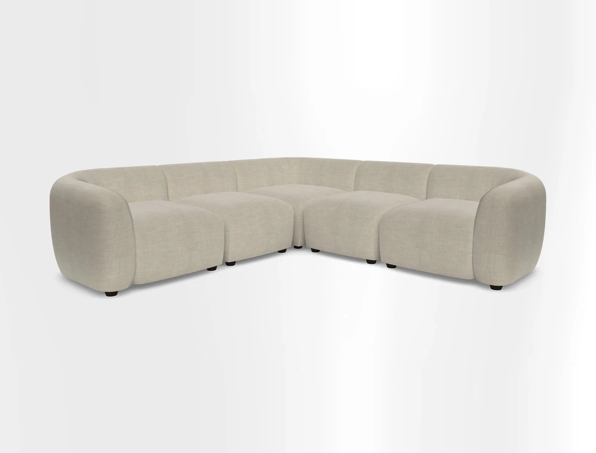 Form modular chaise sofa in Harpers Bazaar Spheres Artists Peony