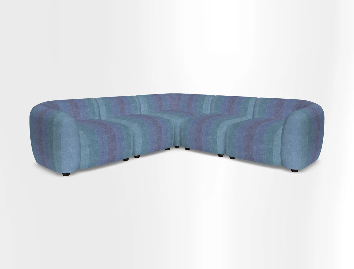 Form modular chaise sofa in Harpers Bazaar Spheres Artists Peony