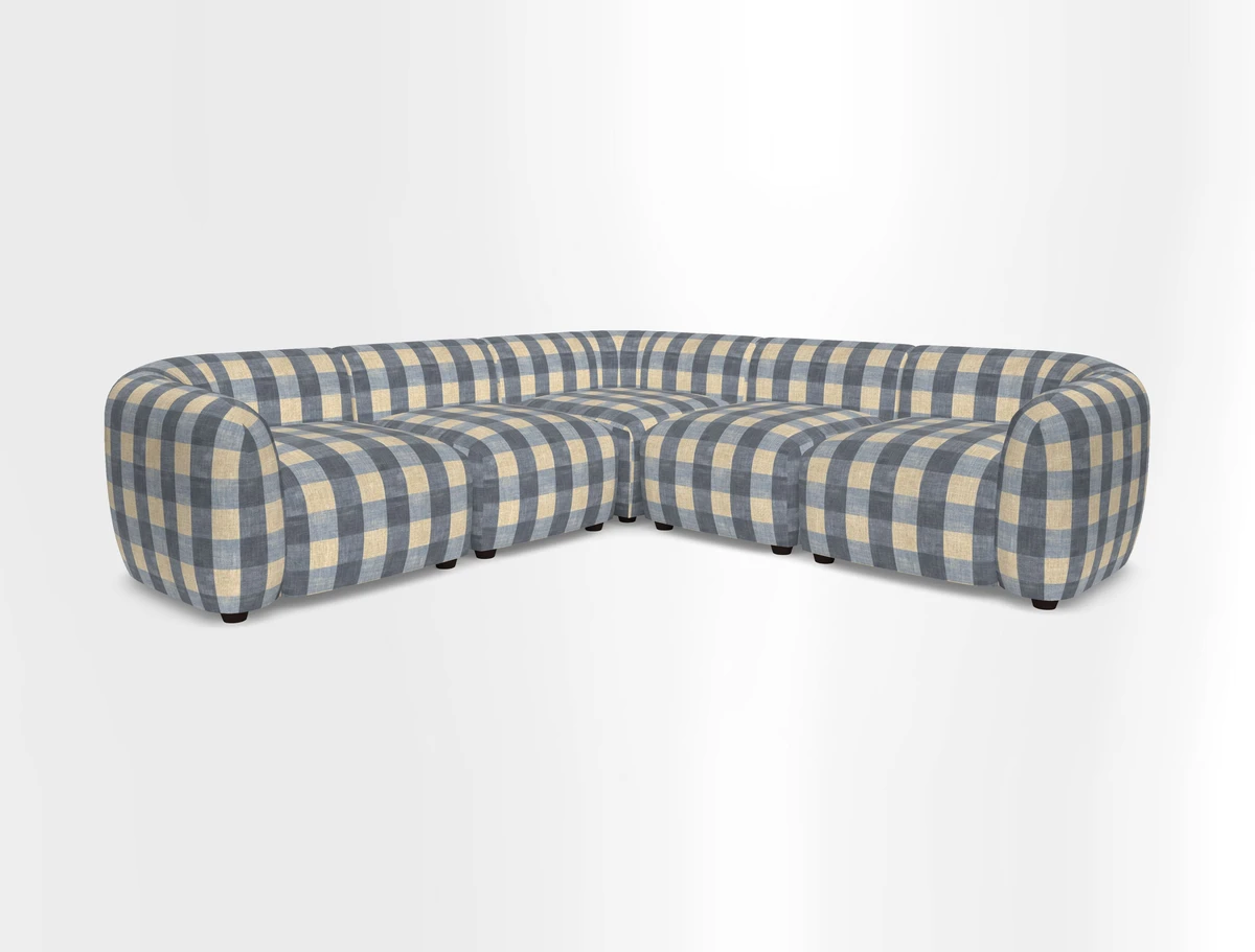 Form modular chaise sofa in Harpers Bazaar Spheres Artists Peony