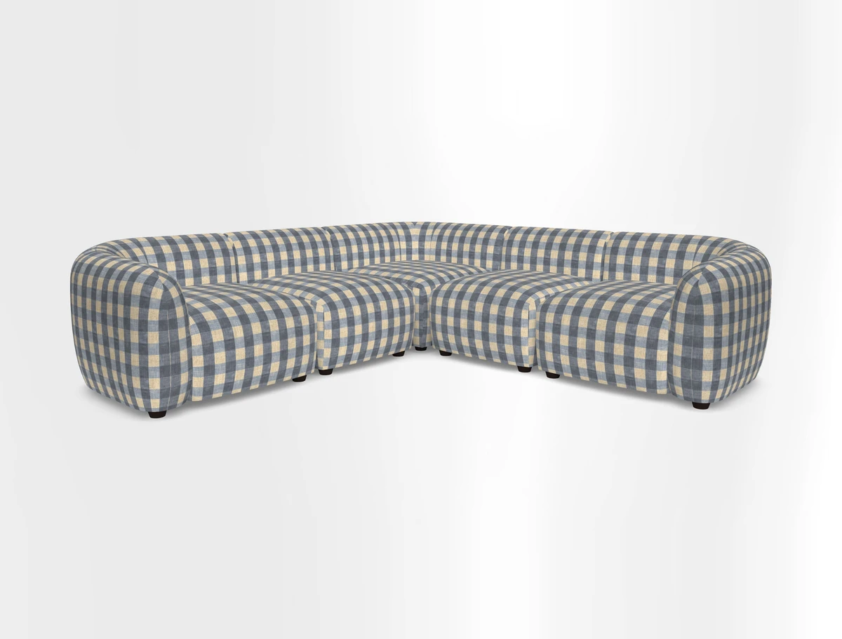 Form modular chaise sofa in Harpers Bazaar Spheres Artists Peony