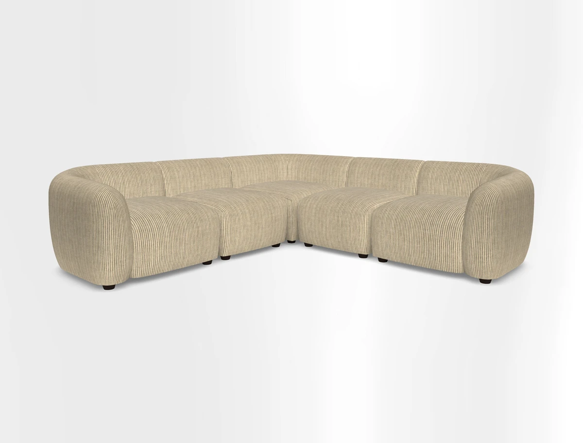 Form modular chaise sofa in Harpers Bazaar Spheres Artists Peony