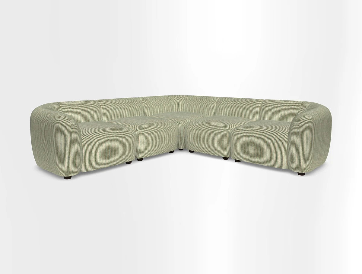 Form modular chaise sofa in Harpers Bazaar Spheres Artists Peony