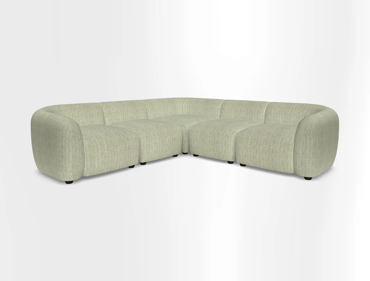 Form modular chaise sofa in Harpers Bazaar Spheres Artists Peony
