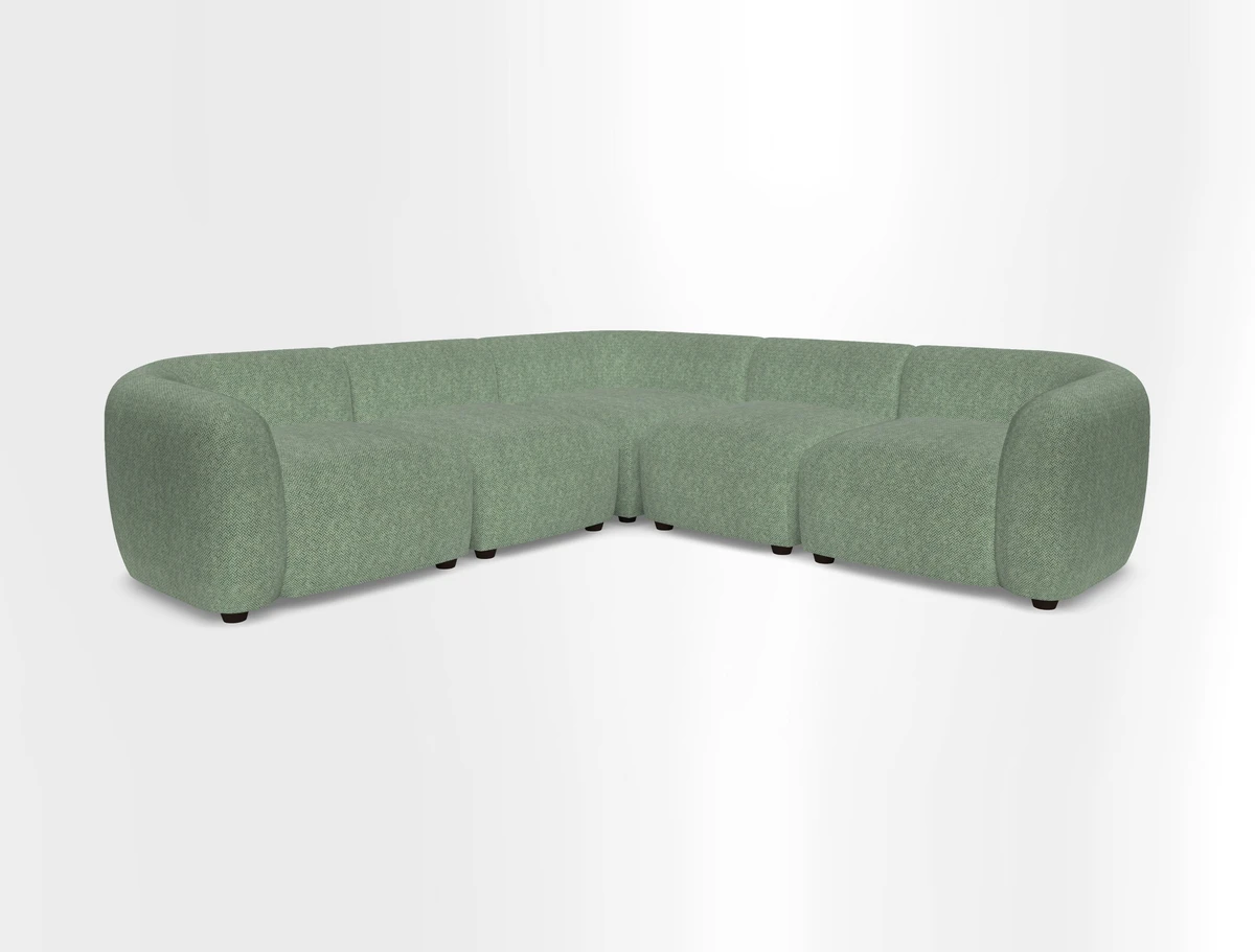 Form modular chaise sofa in Harpers Bazaar Spheres Artists Peony