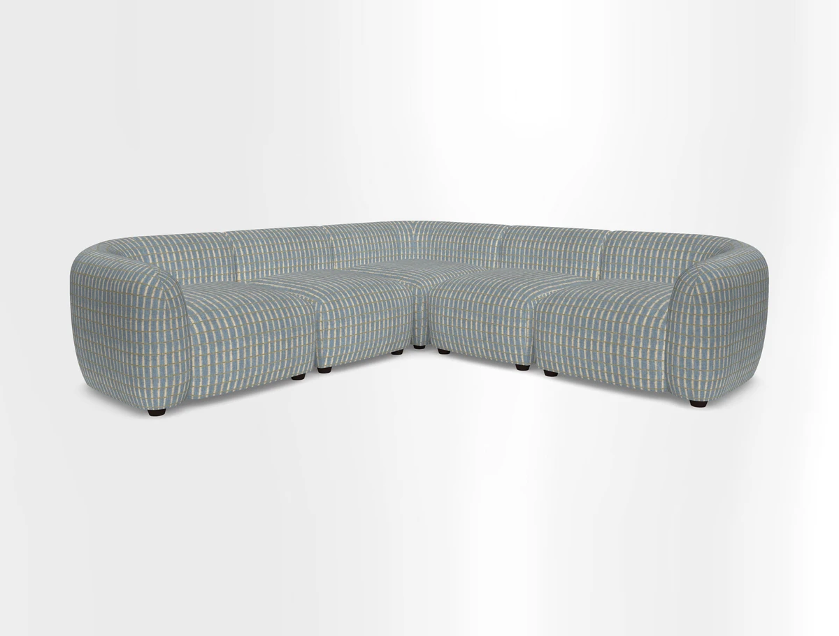 Form modular chaise sofa in Harpers Bazaar Spheres Artists Peony