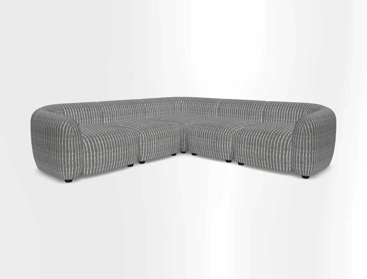 Form modular chaise sofa in Harpers Bazaar Spheres Artists Peony
