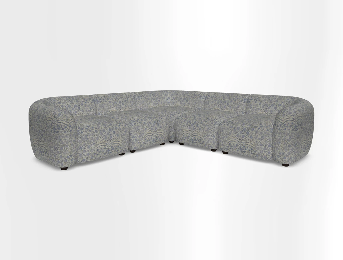 Form modular chaise sofa in Harpers Bazaar Spheres Artists Peony