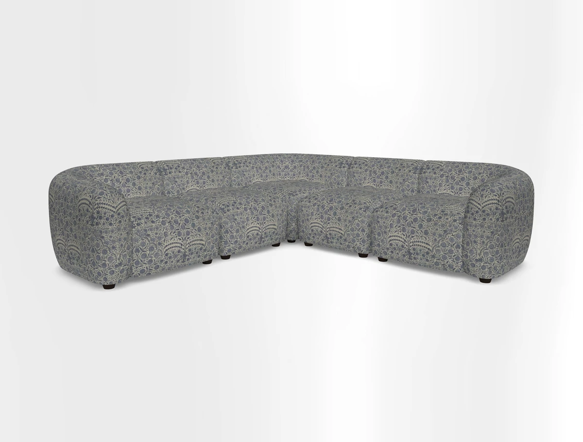 Form modular chaise sofa in Harpers Bazaar Spheres Artists Peony