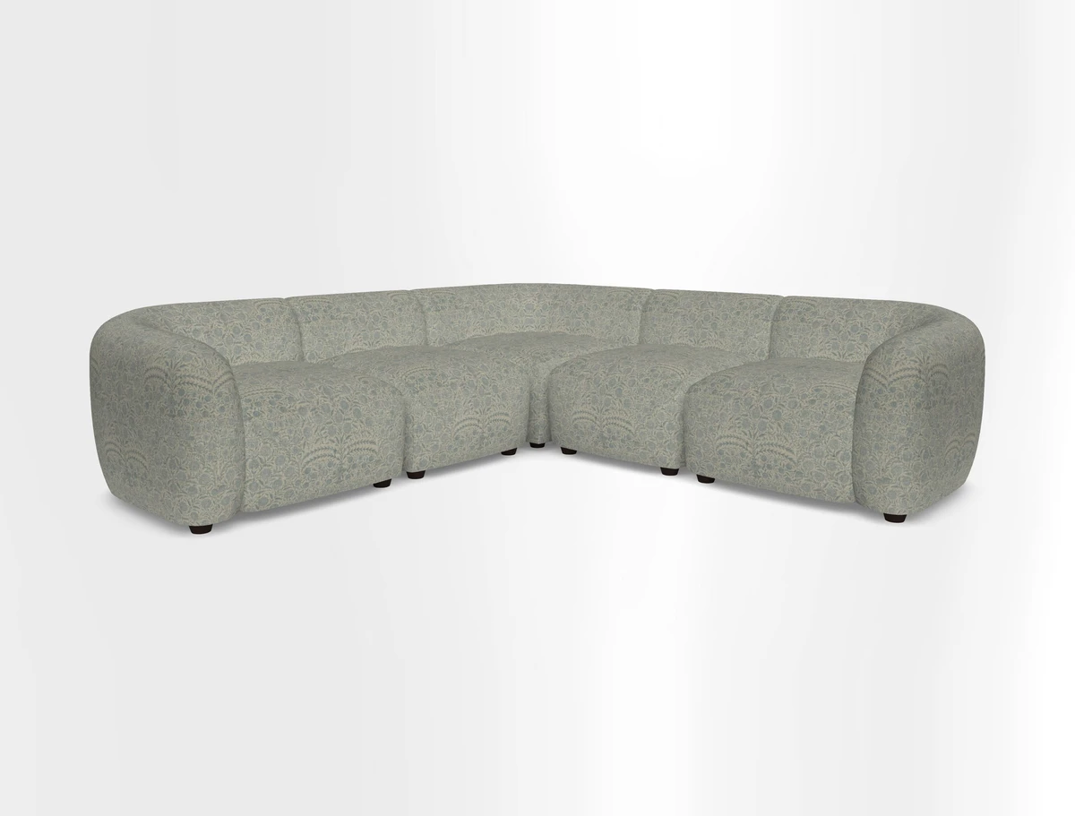 Form modular chaise sofa in Harpers Bazaar Spheres Artists Peony