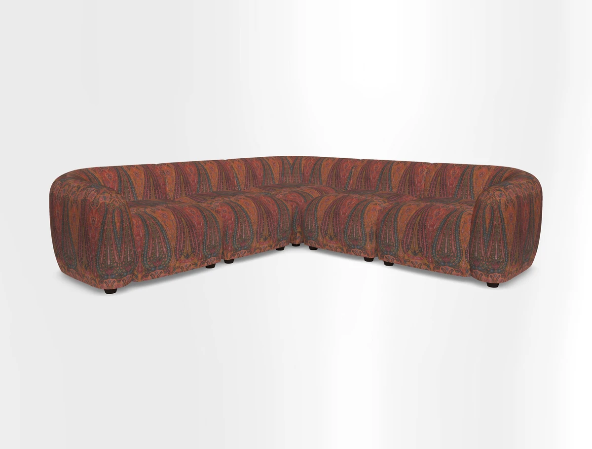 Form modular chaise sofa in Harpers Bazaar Spheres Artists Peony