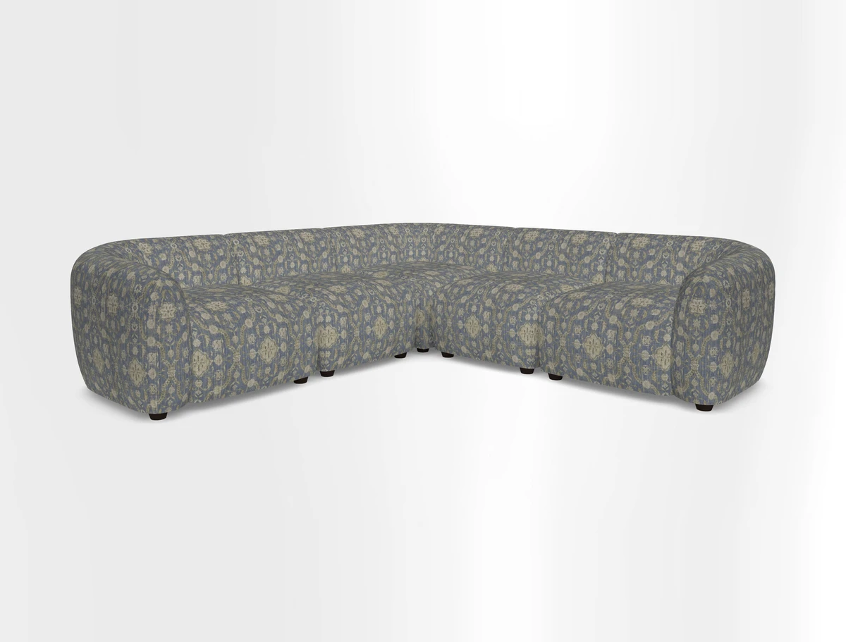 Form modular chaise sofa in Harpers Bazaar Spheres Artists Peony