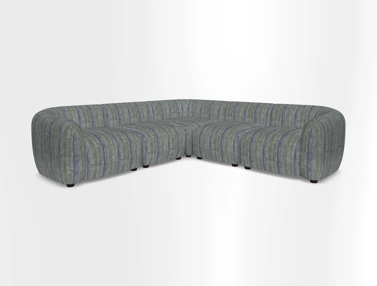 Form modular chaise sofa in Harpers Bazaar Spheres Artists Peony