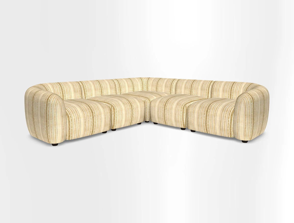 Form modular chaise sofa in Harpers Bazaar Spheres Artists Peony