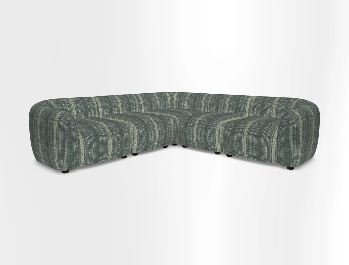 Form modular chaise sofa in Harpers Bazaar Spheres Artists Peony