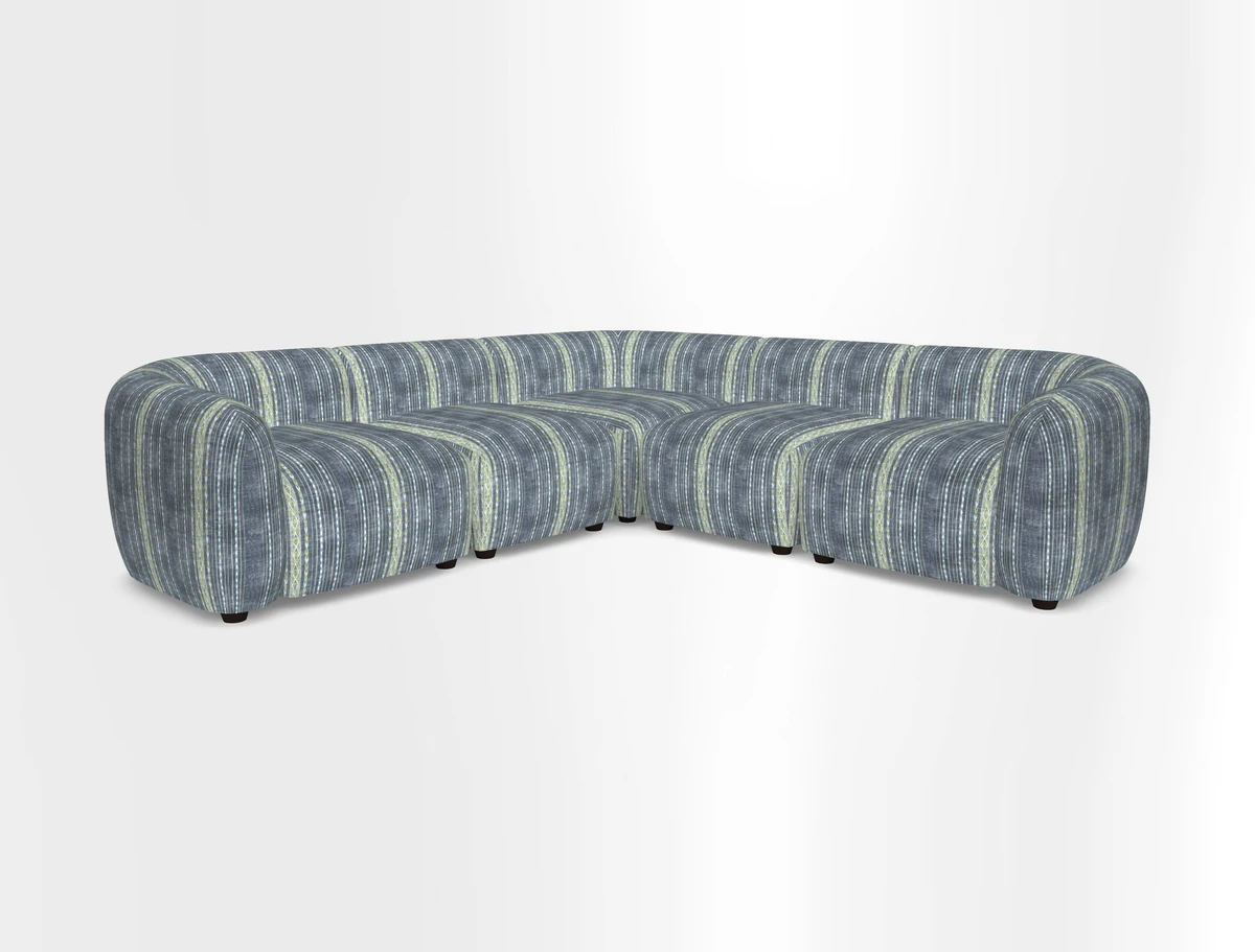 Form modular chaise sofa in Harpers Bazaar Spheres Artists Peony