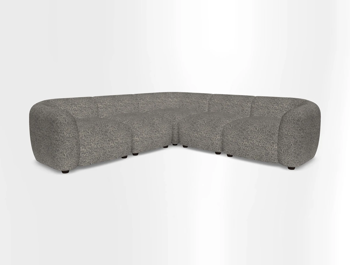 Form modular chaise sofa in Harpers Bazaar Spheres Artists Peony