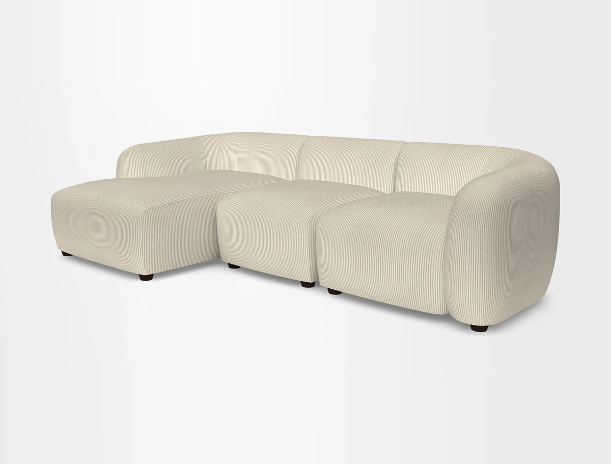 Form modular chaise sofa LHF in Harpers Bazaar Spheres Artists Peony
