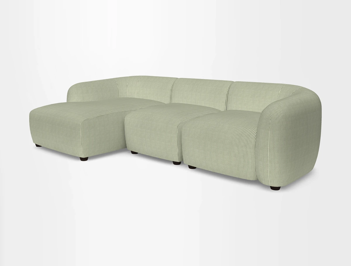 Form modular chaise sofa LHF in Harpers Bazaar Spheres Artists Peony