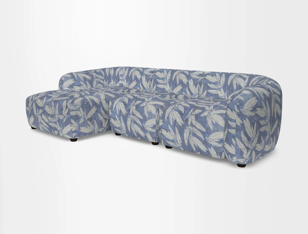 Form modular chaise sofa LHF in Harpers Bazaar Spheres Artists Peony