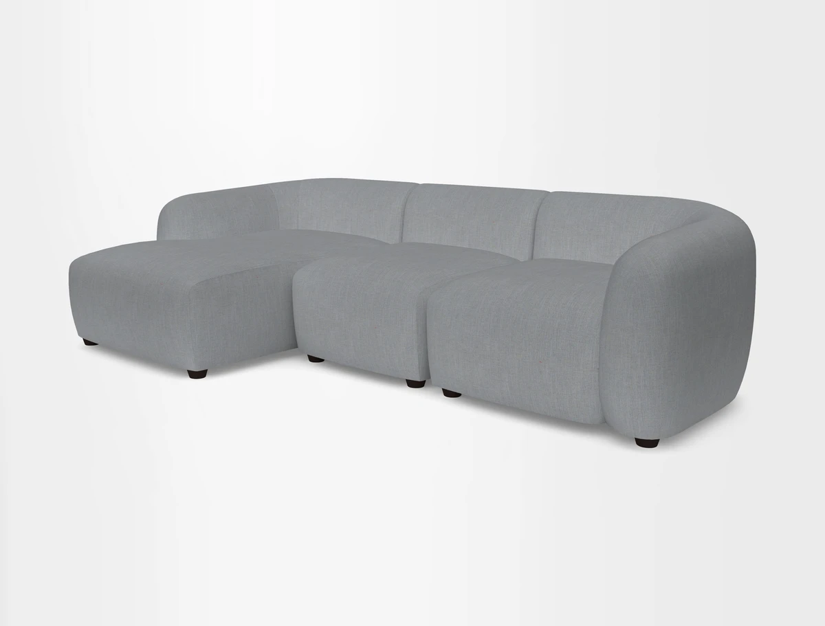 Form modular chaise sofa LHF in Harpers Bazaar Spheres Artists Peony
