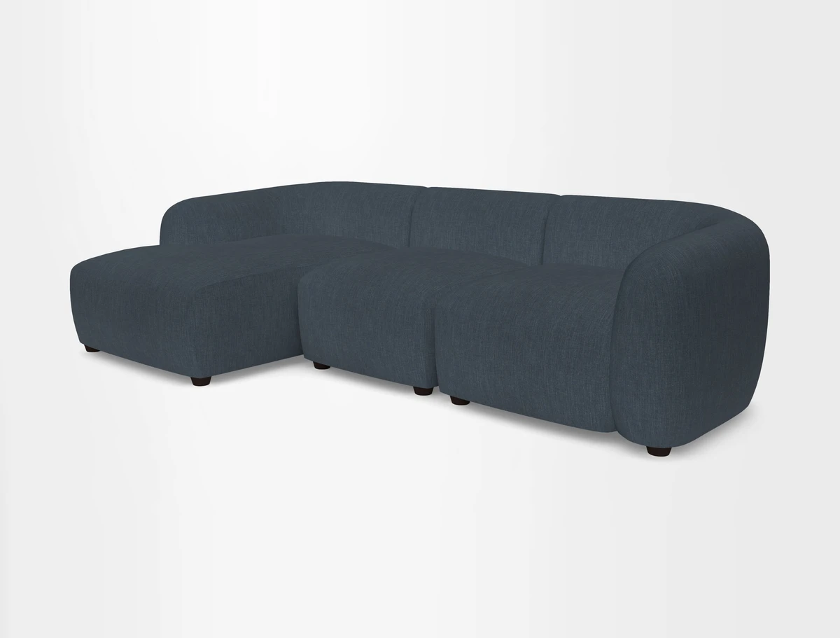 Form modular chaise sofa LHF in Harpers Bazaar Spheres Artists Peony