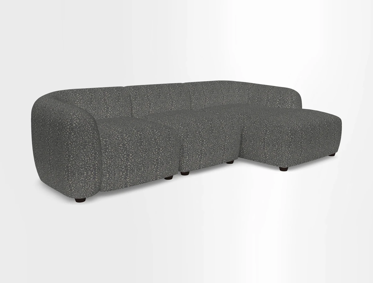 Form modular chaise sofa LHF in Harpers Bazaar Spheres Artists Peony