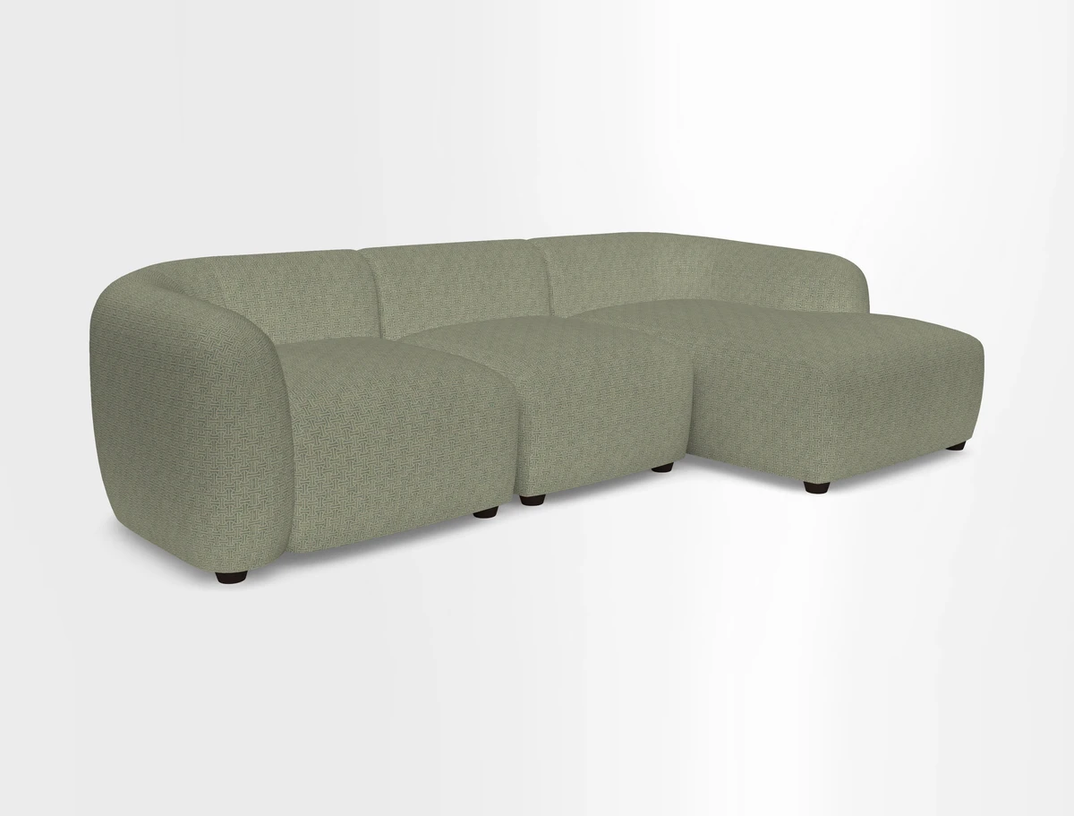 Form modular chaise sofa LHF in Harpers Bazaar Spheres Artists Peony