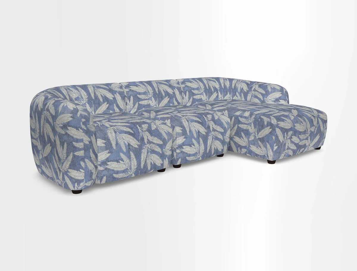 Form modular chaise sofa LHF in Harpers Bazaar Spheres Artists Peony