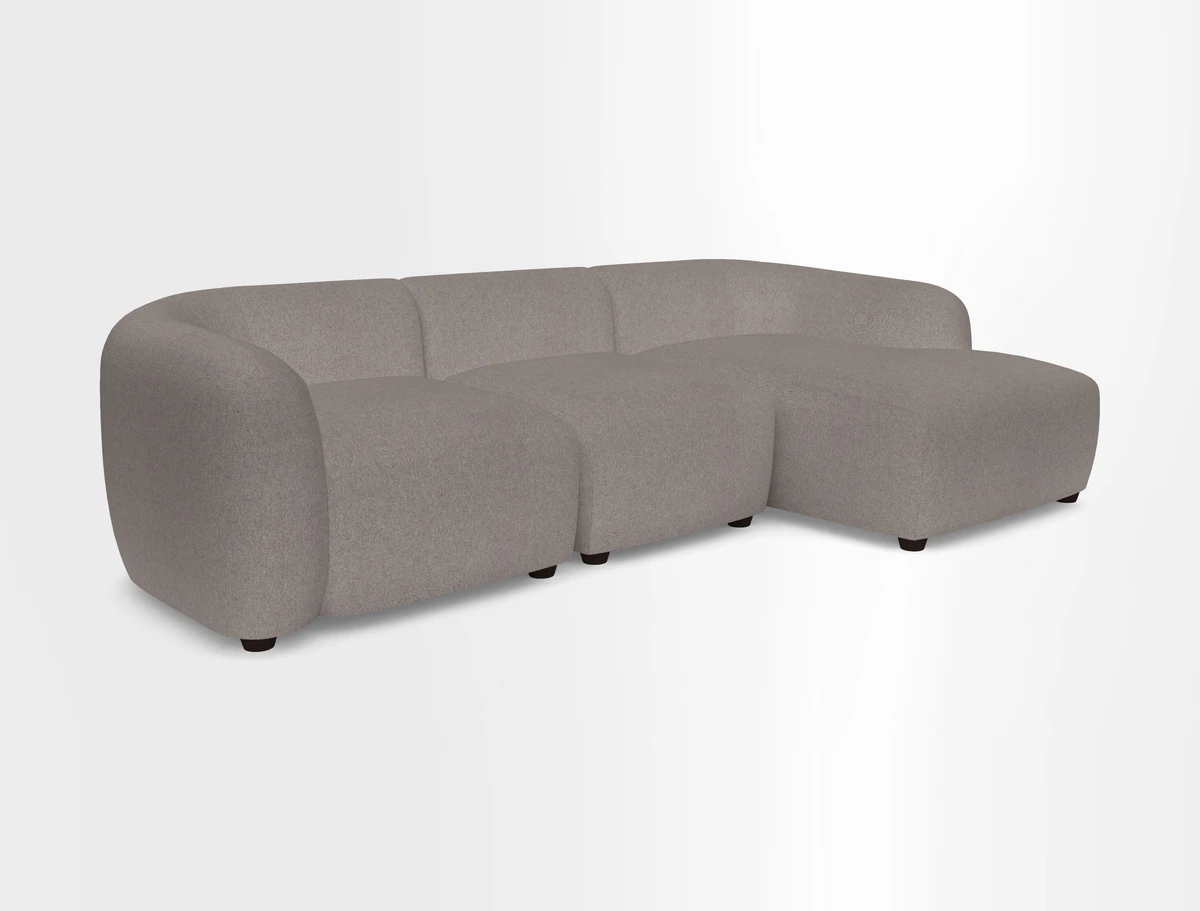 Form modular chaise sofa RHF in Harpers Bazaar Spheres Artists Peony