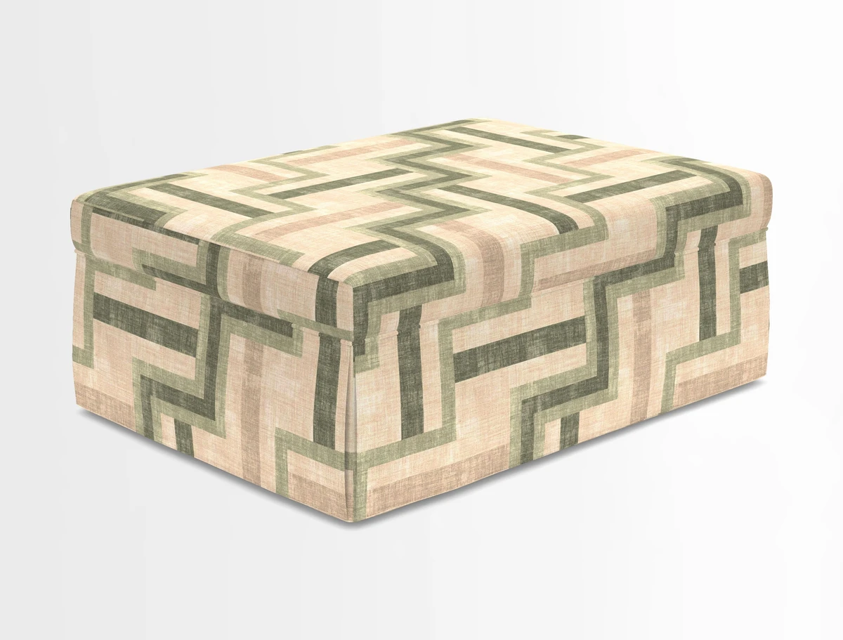 Fontwell footstool in Globe Thistle Storm