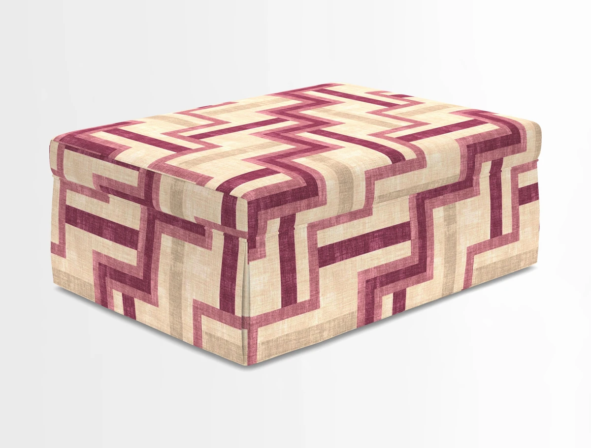 Fontwell footstool in Globe Thistle Storm