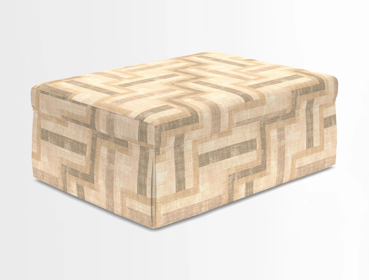 Fontwell footstool in Globe Thistle Storm