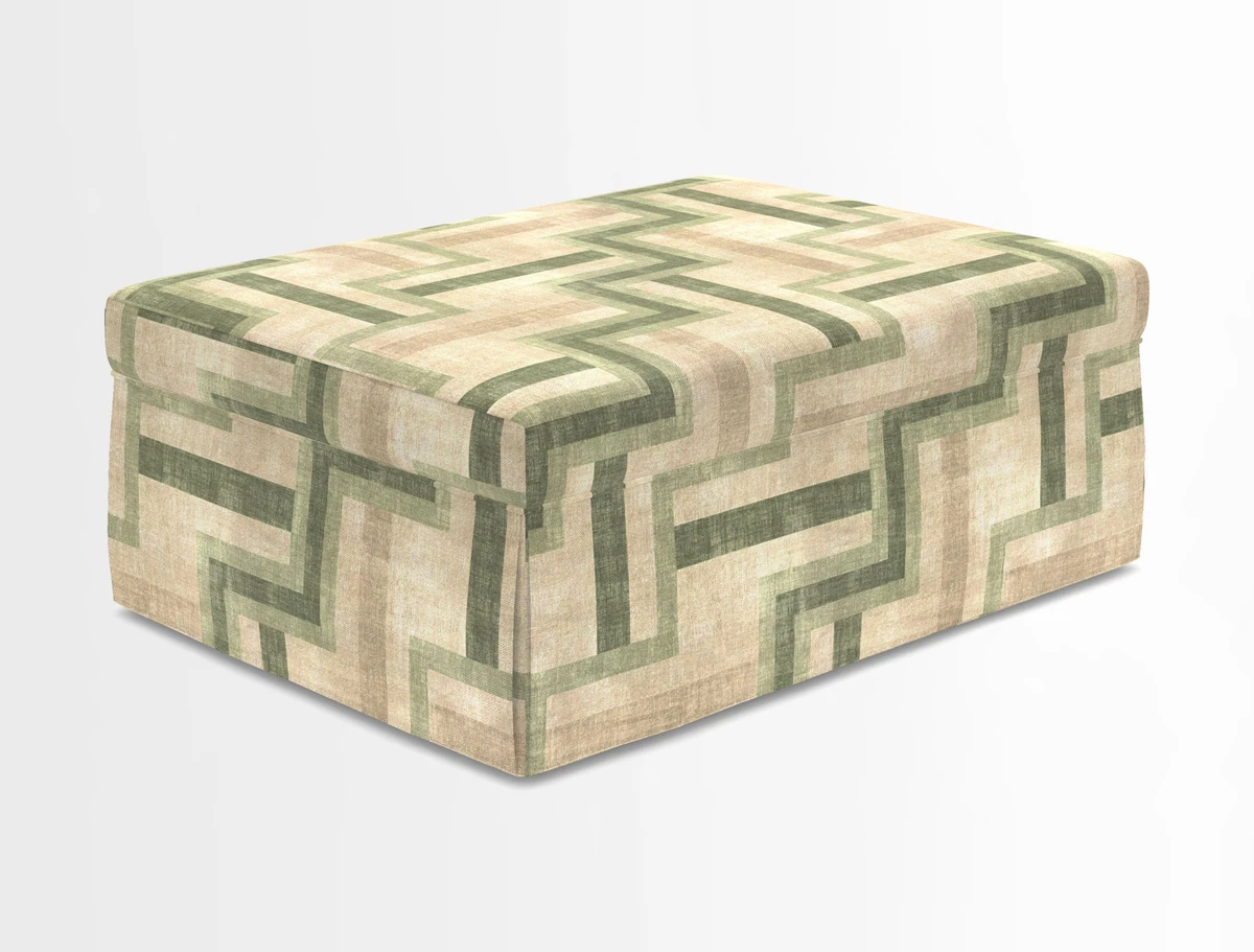 Fontwell footstool in Globe Thistle Storm