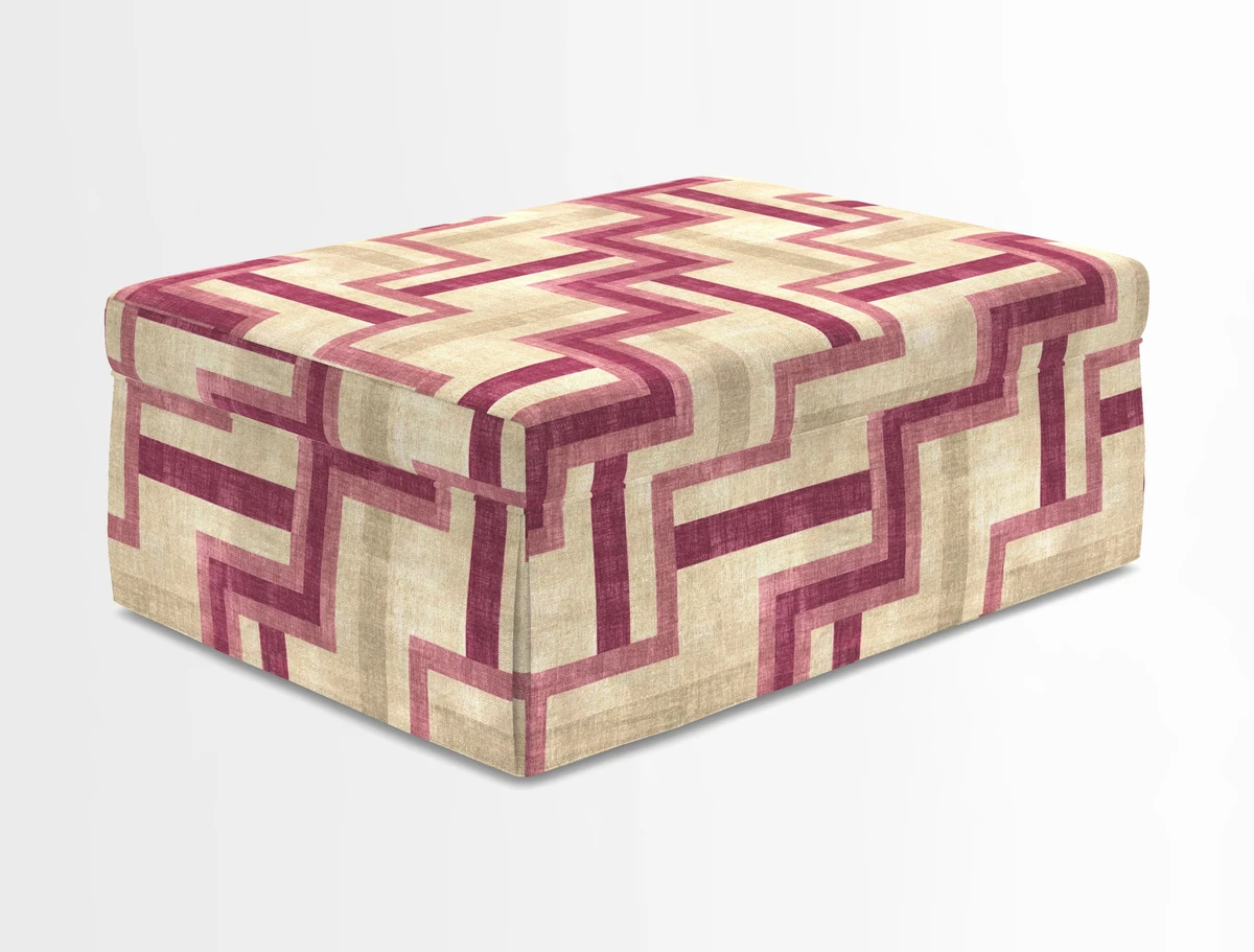 Fontwell footstool in Globe Thistle Storm