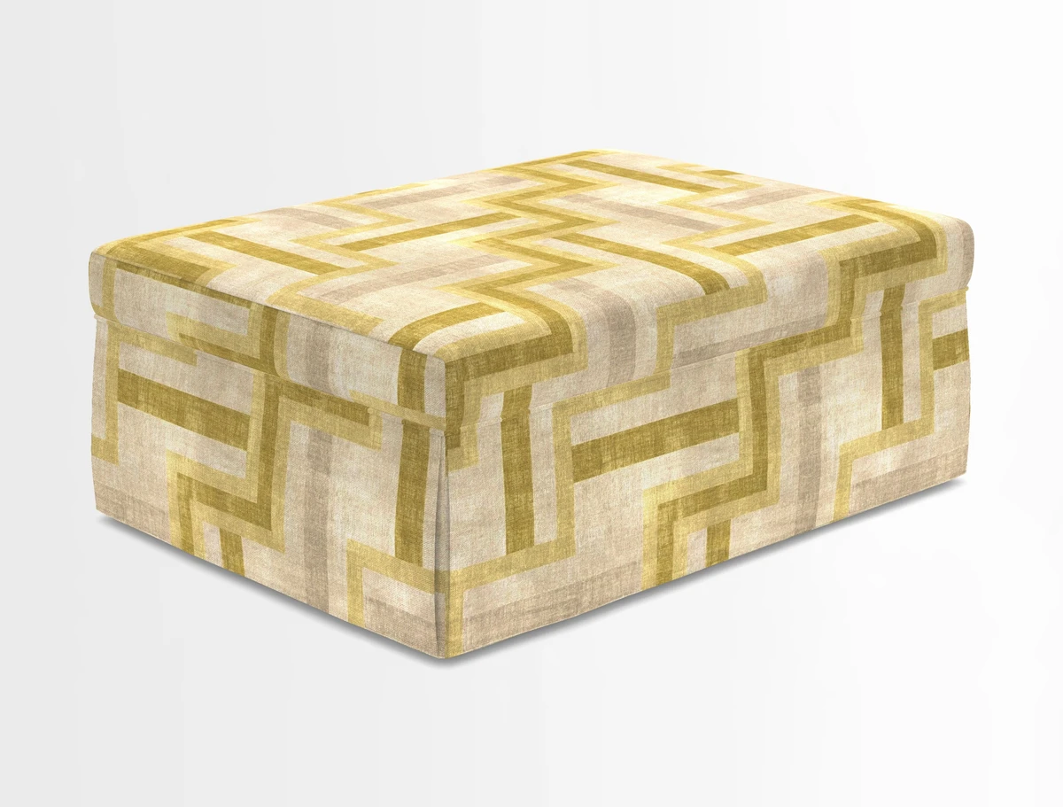 Fontwell footstool in Globe Thistle Storm