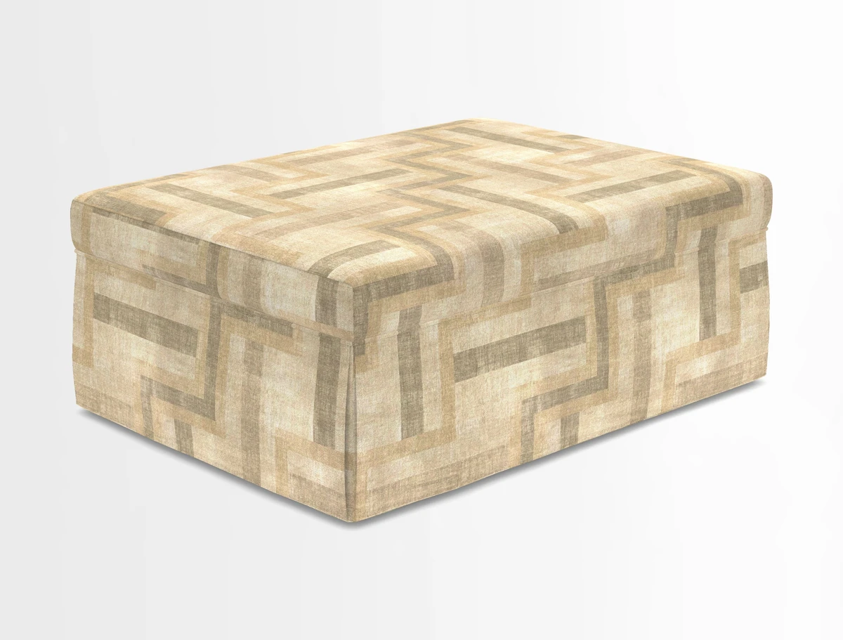 Fontwell footstool in Globe Thistle Storm