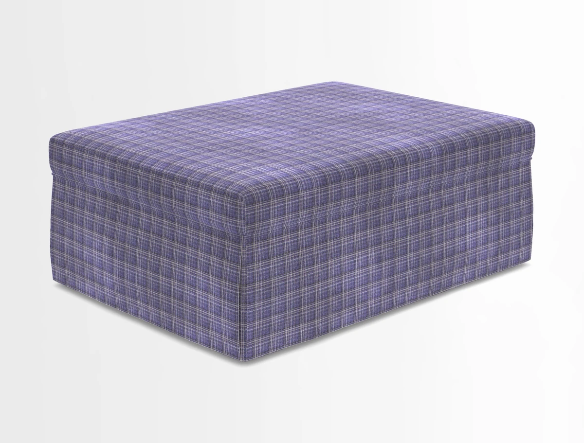Fontwell footstool in Globe Thistle Storm