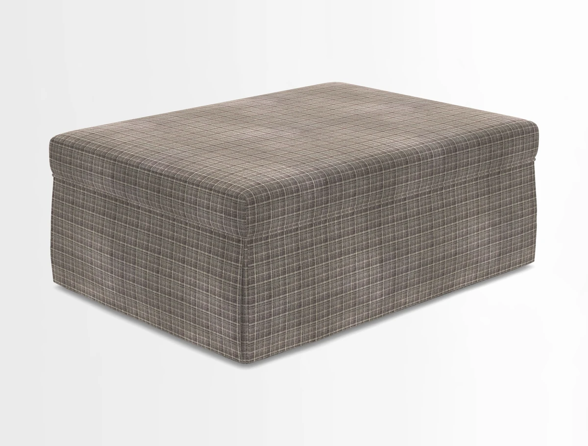 Fontwell footstool in Globe Thistle Storm