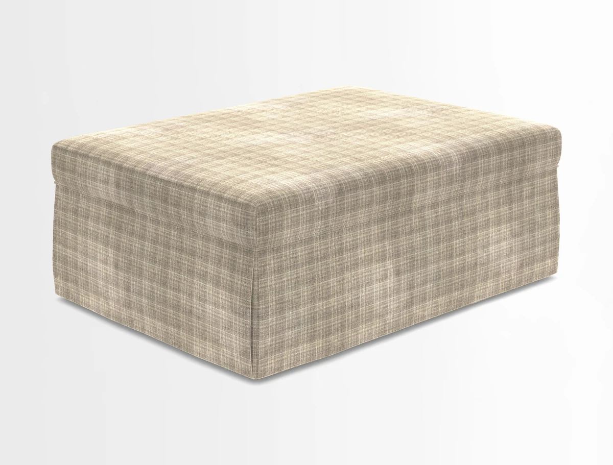 Fontwell footstool in Globe Thistle Storm