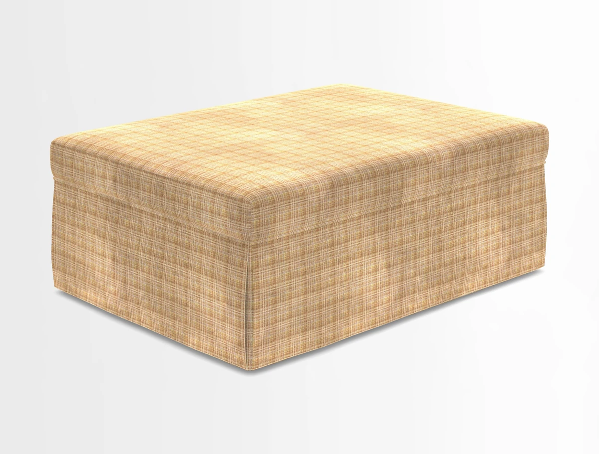 Fontwell footstool in Globe Thistle Storm