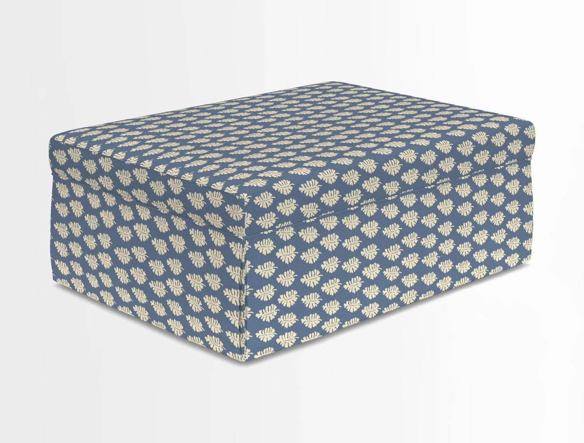 Fontwell footstool in Globe Thistle Storm